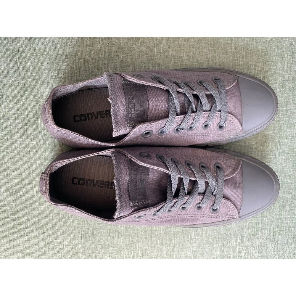 Converse All Star Chuck Taylor Low Top Charcoal Dark Grey Shoes Mens 6 Womens 8 - Picture 7 of 9